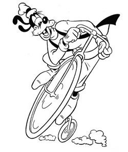 coloriage dingo Ã  velo